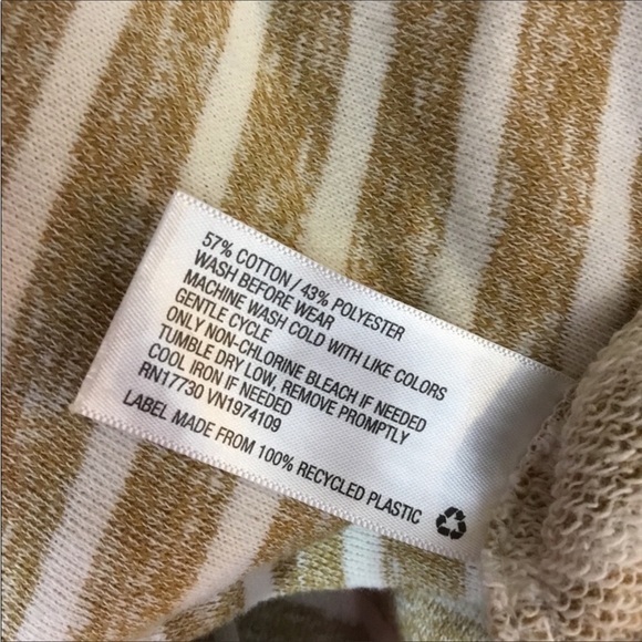 Universal thread pullover Woman’s XL tan white stripe short sleeve casu… - Picture 7 of 12